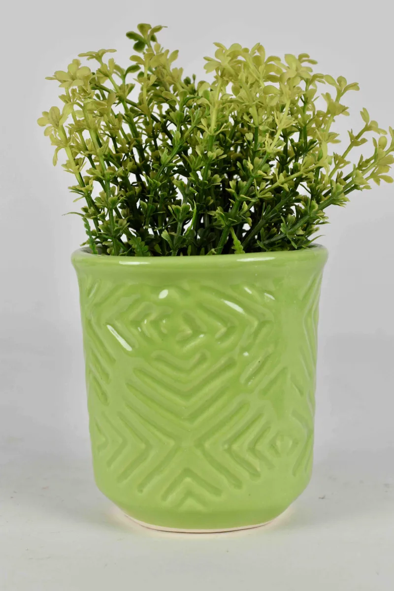 Classic Ceramic Planter — 7" Dia × 6.5" Height — Primary View