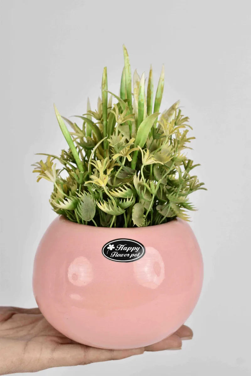 Classic Ceramic Planter — 4" Dia × 4" Height — Primary View