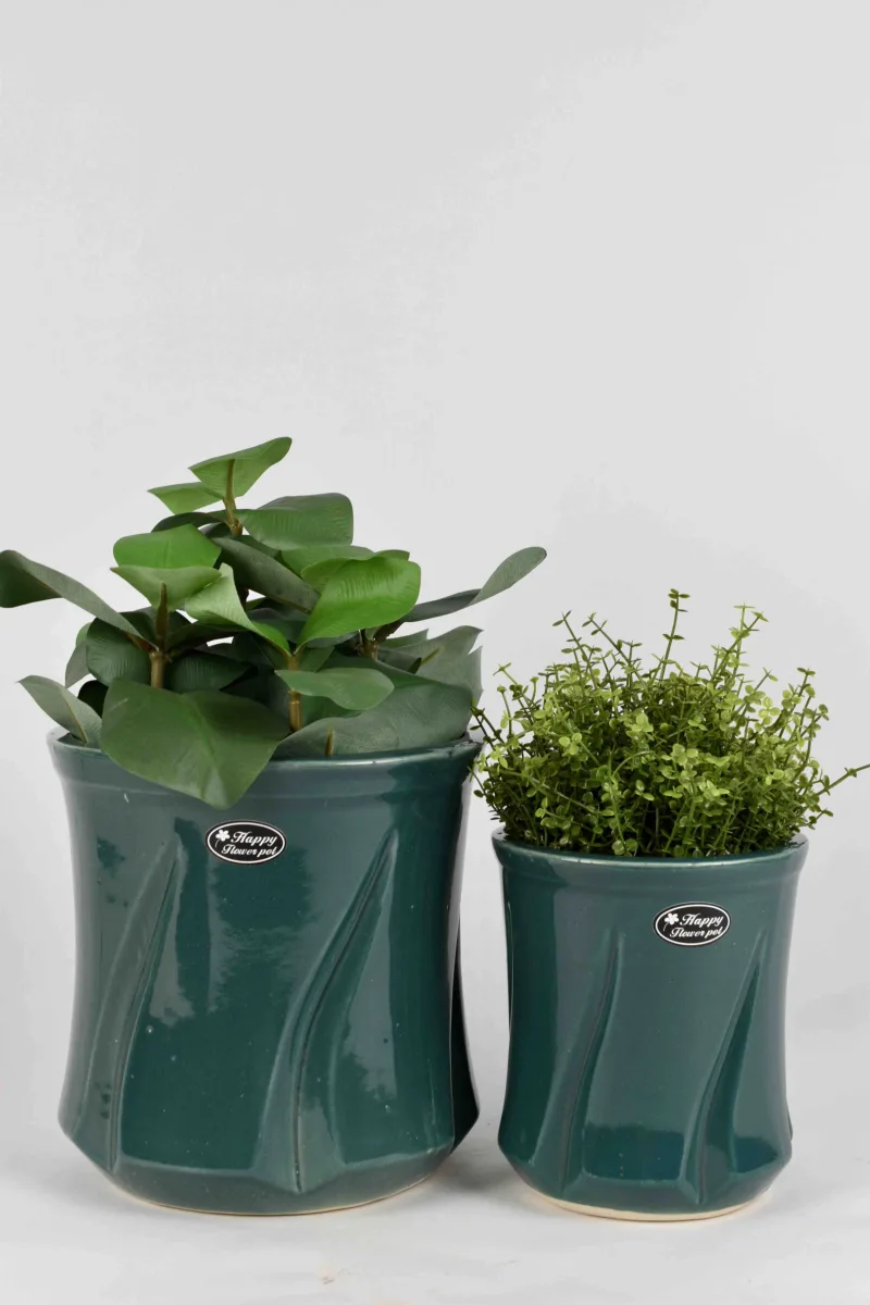 Classic Ceramic Planter — 6" Dia × 3" Height — Primary View