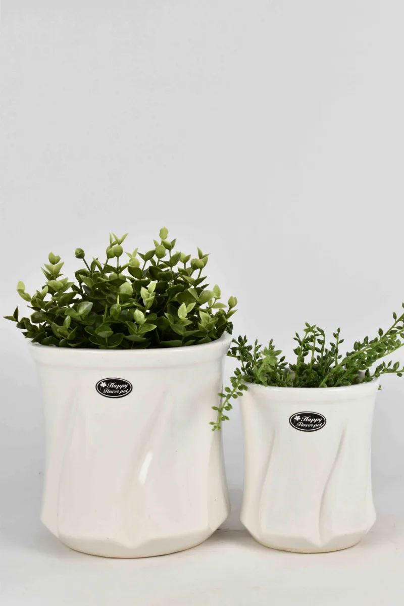 Classic Ceramic Planter — 3.5" Dia × 3" Height — Primary View