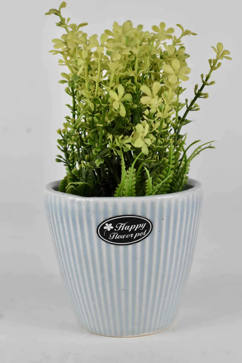 Classic Ceramic Planter — 4" Dia × 3.5" Height — Primary View