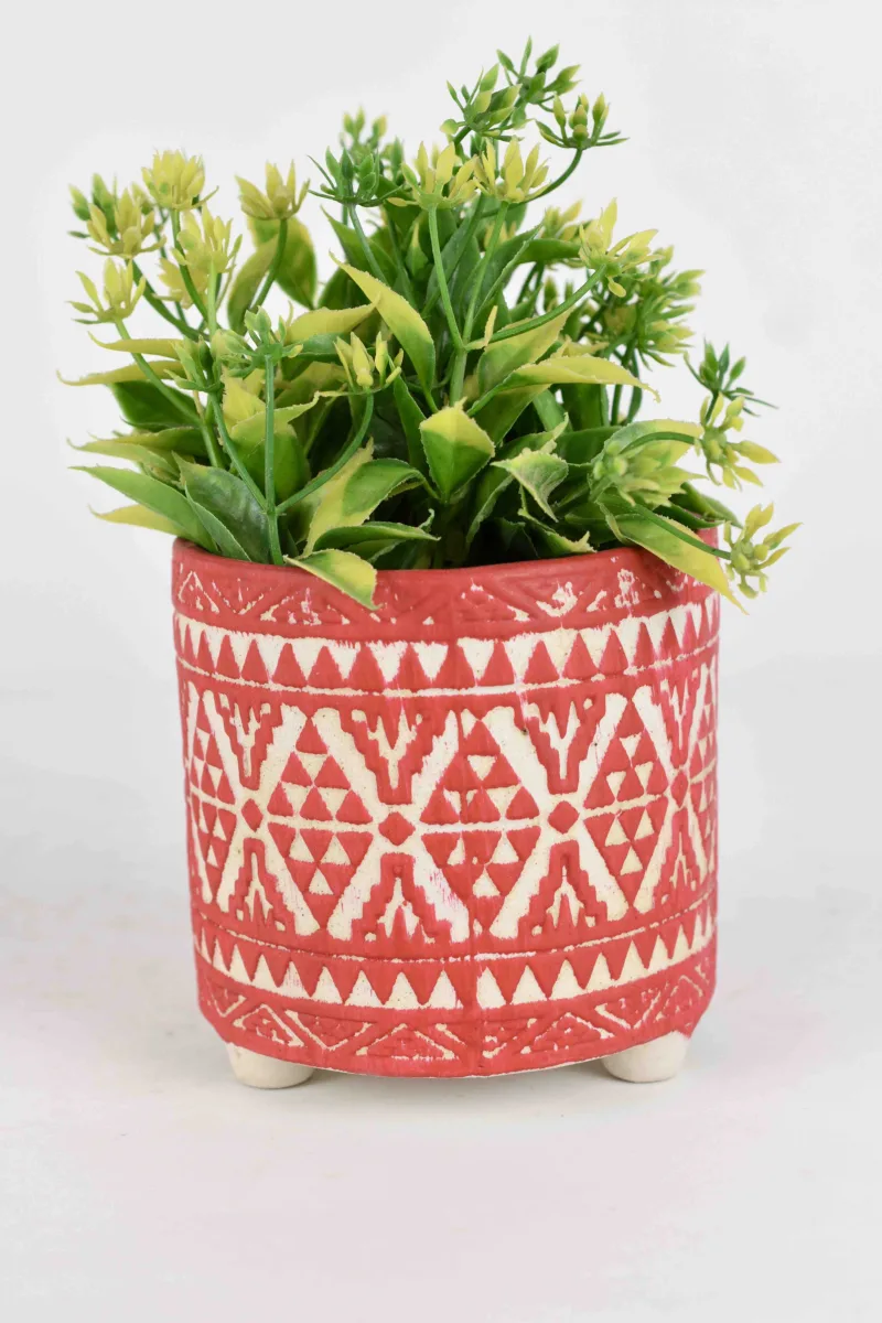 Classic Ceramic Planter — 8" Dia × 6" Height — Primary View