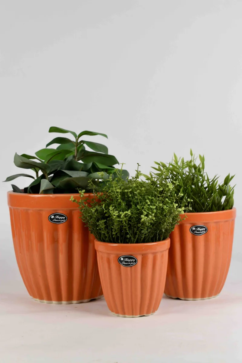 Classic Ceramic Planter — 4" Dia × 3.5" Height — Primary View