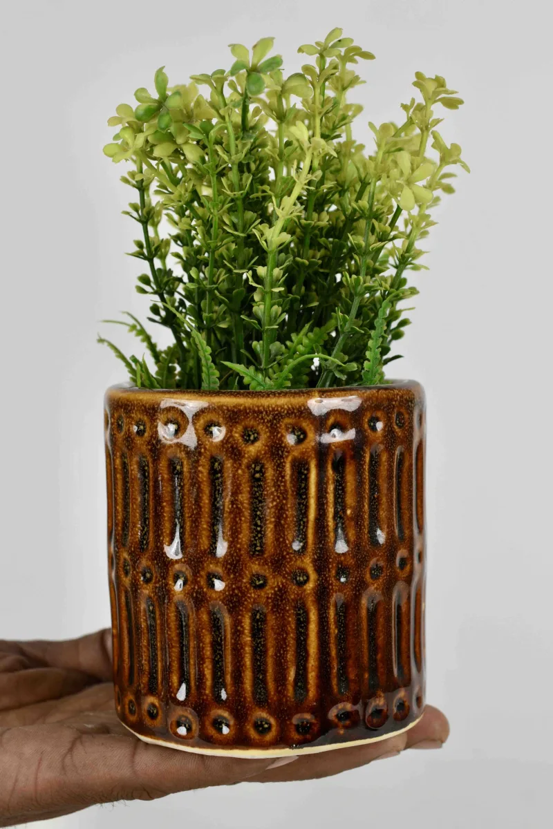 Classic Ceramic Planter — 5" Dia × 4.5" Height — Primary View
