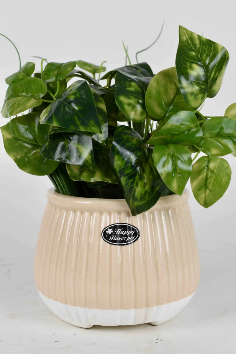 Classic Ceramic Planter — 4" Dia × 4" Height — Primary View