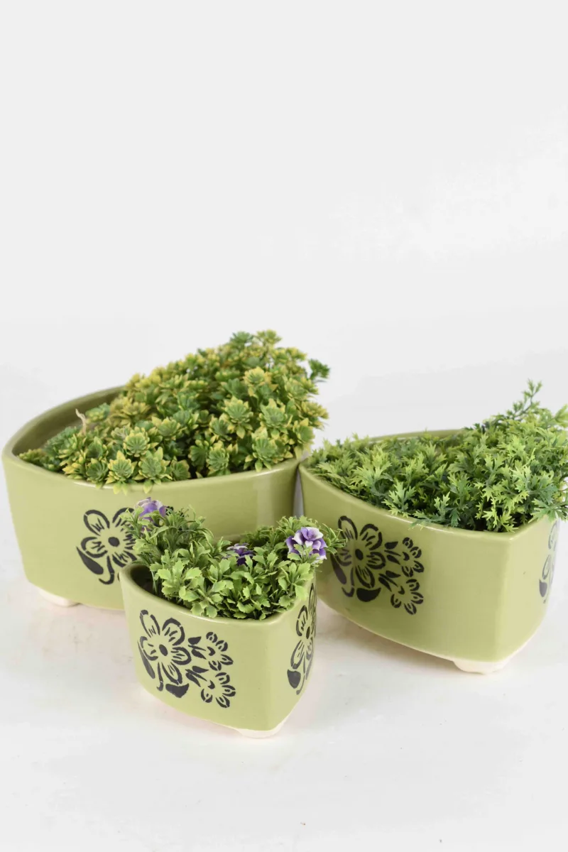 Classic Ceramic Planter — 6" Dia × 5.5" Height — Primary View