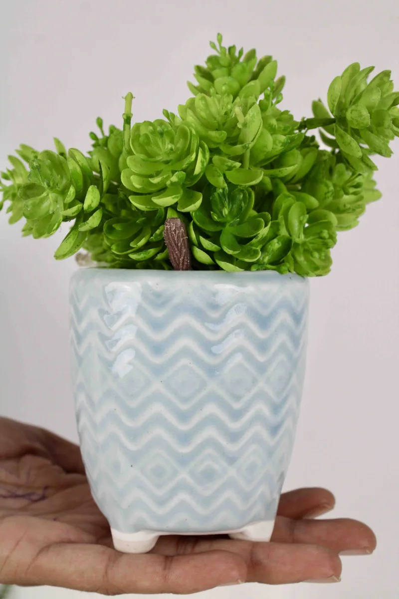 Classic Ceramic Planter — 4.5" Dia × 4" Height — Primary View