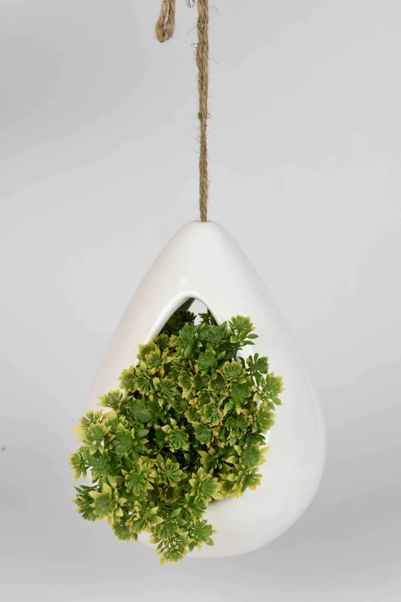 Classic Ceramic Planter — 8" Dia × 7.5" Height — Primary View