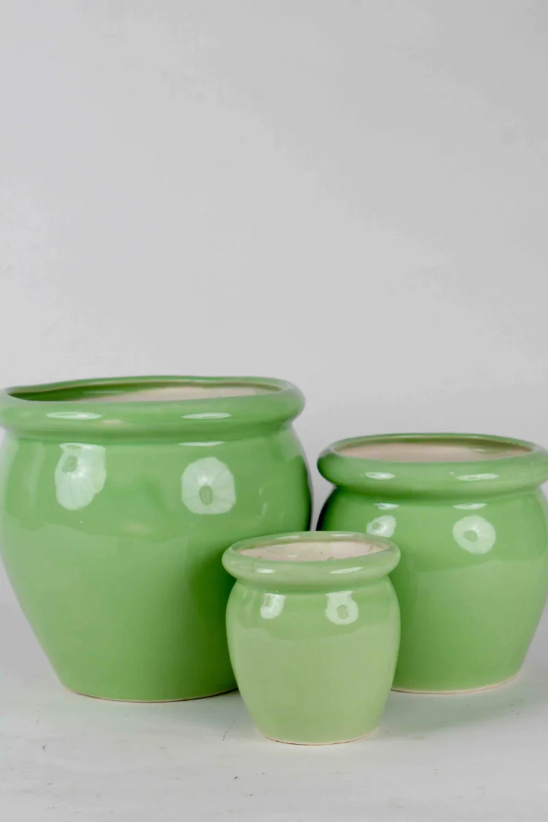 Classic Ceramic Planter — 4" Dia × 4.5" Height — Primary View