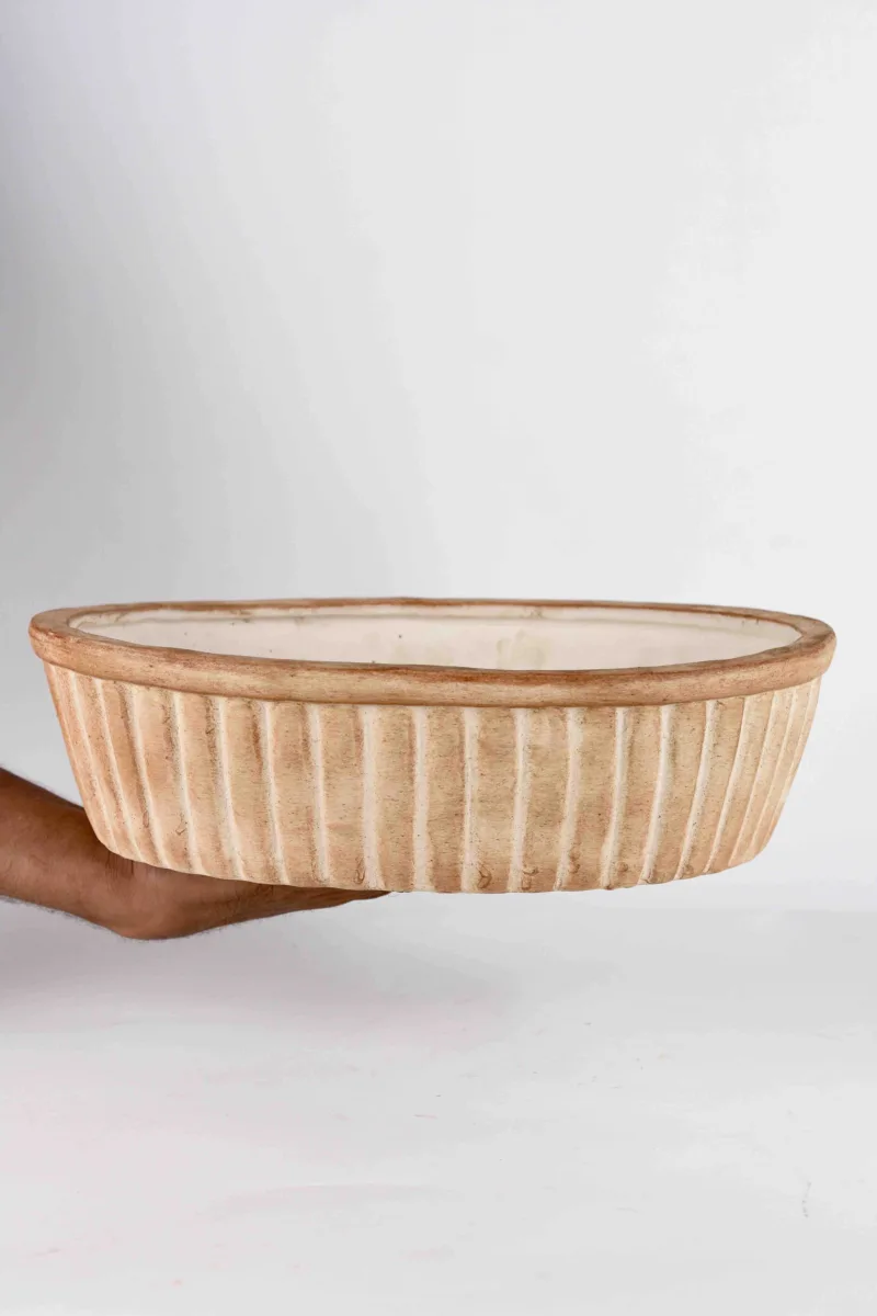 Classic Ceramic Planter — 7" Dia × 2.5" Height — Primary View
