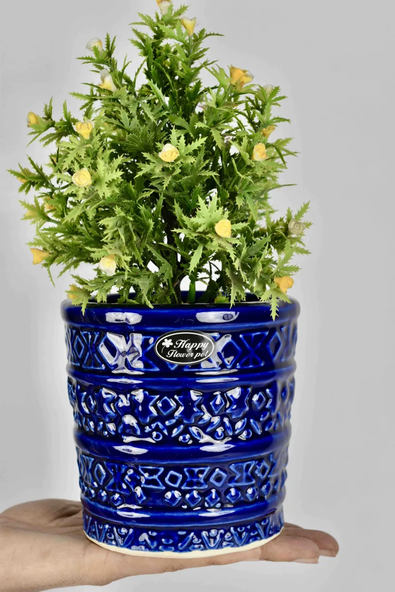 Classic Ceramic Planter — 4" Dia × 3.5" Height — Primary View