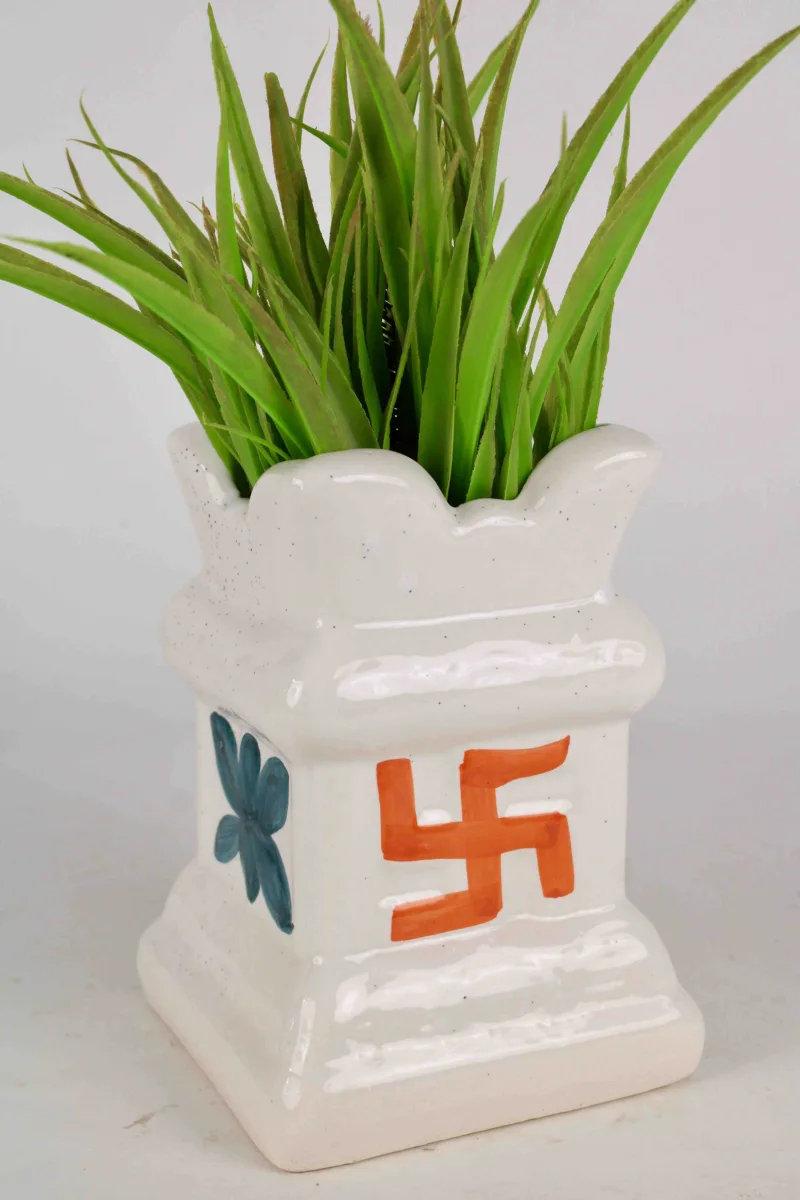Classic Ceramic Planter — 6" Dia × 4" Height — Primary View