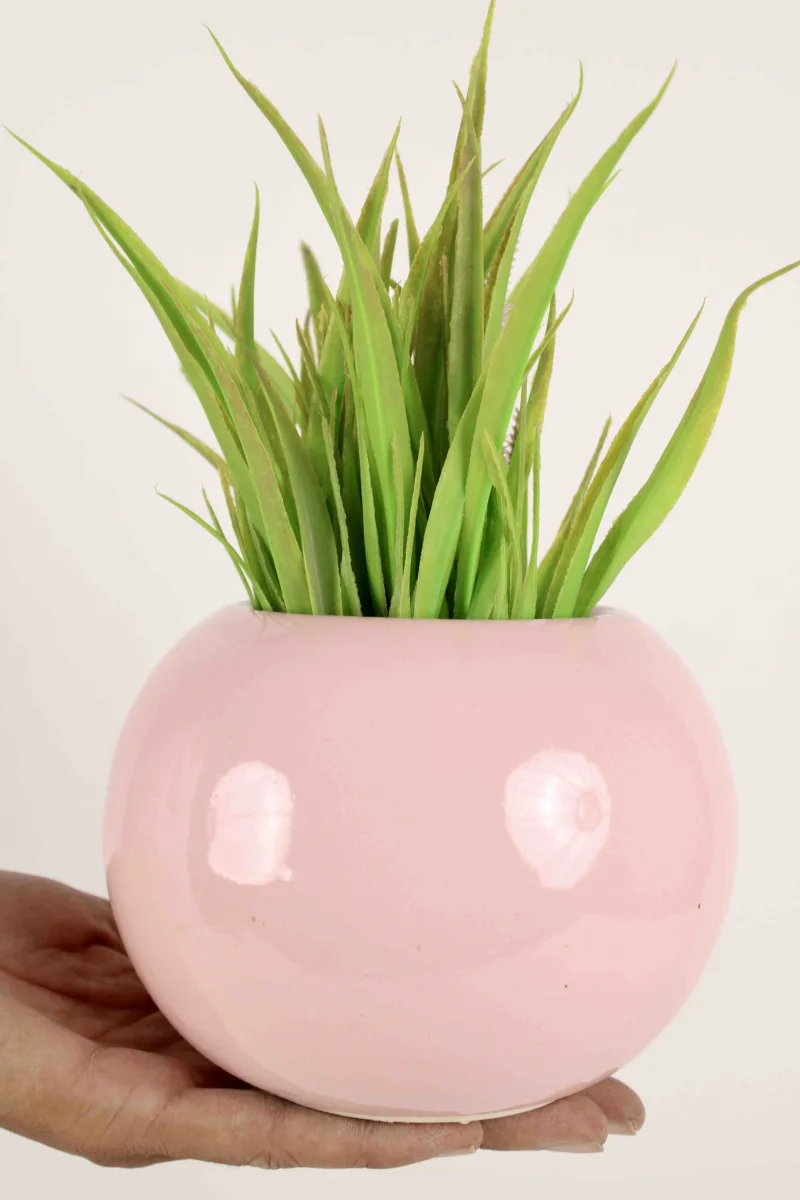 Classic Ceramic Planter — 4.5" Dia × 4" Height — Primary View