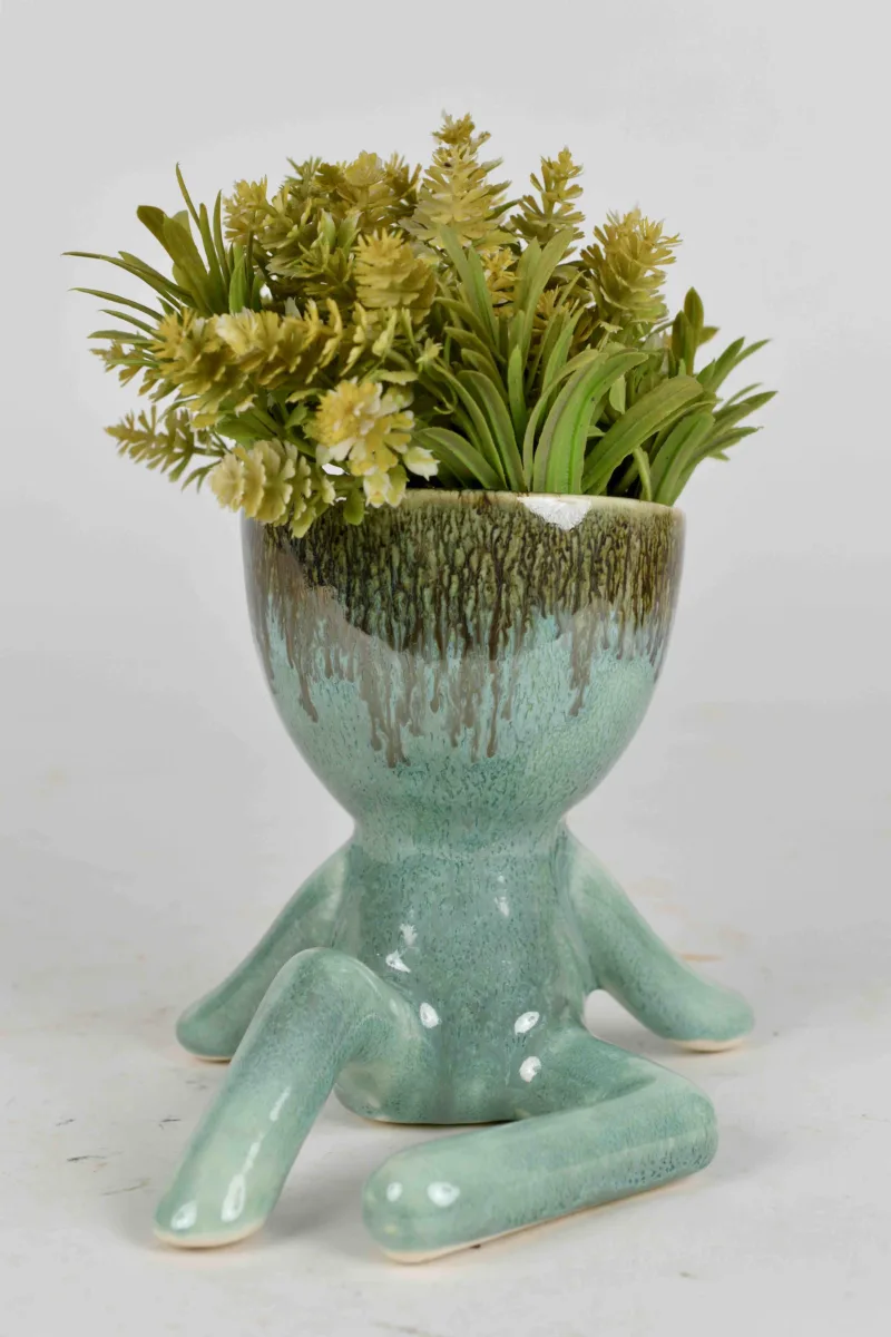Classic Ceramic Planter — 10" Dia × 14" Height — Primary View