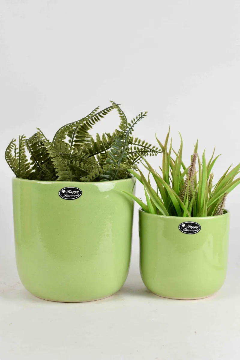 Classic Ceramic Planter — 3" Dia × 2.5" Height — Primary View