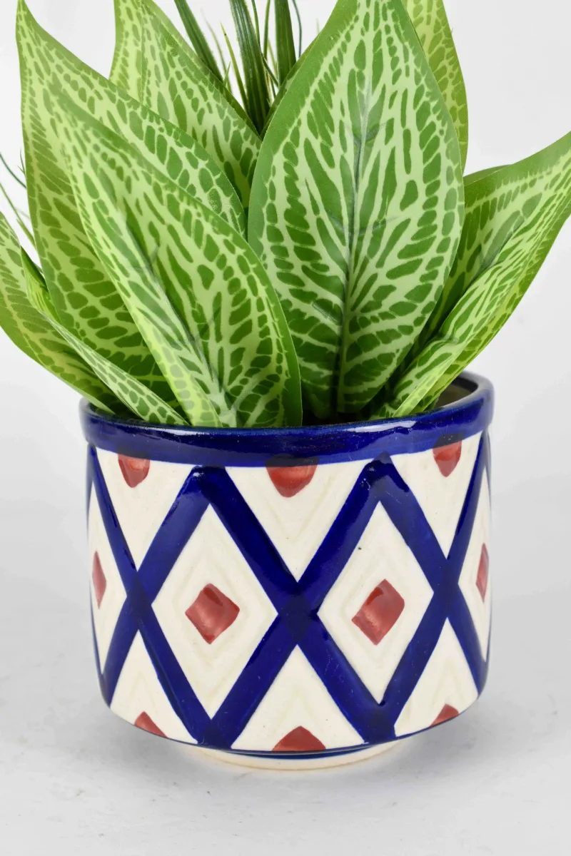 Classic Ceramic Planter — 12" Dia × 3.5" Height — Primary View