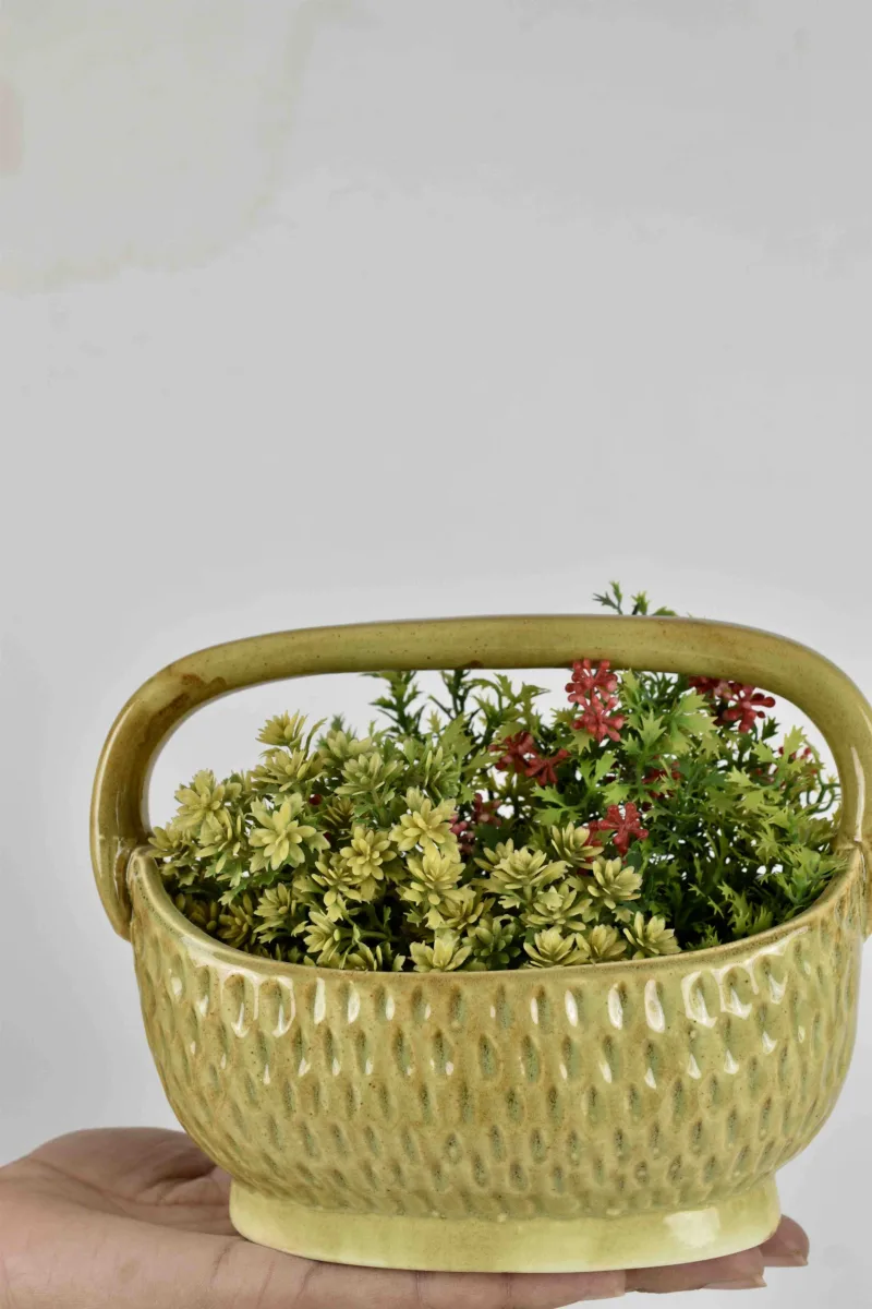 Classic Ceramic Planter — 4" Dia × 3.5" Height — Primary View