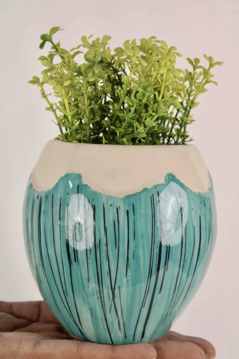 Classic Ceramic Planter — 3.5" Dia × 3" Height — Primary View