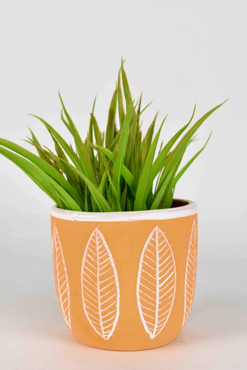 Classic Ceramic Planter — 8" Dia × 4.5" Height — Primary View