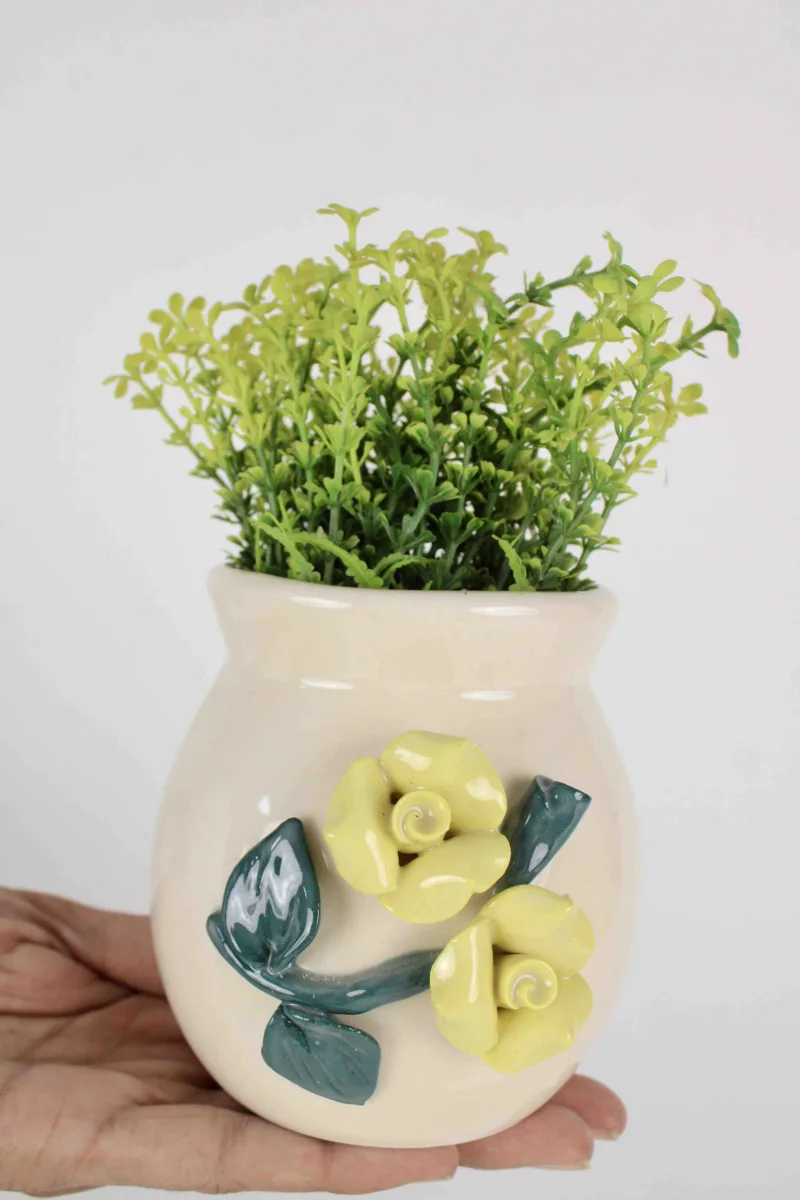 Classic Ceramic Planter — 4" Dia × 3.5" Height — Primary View