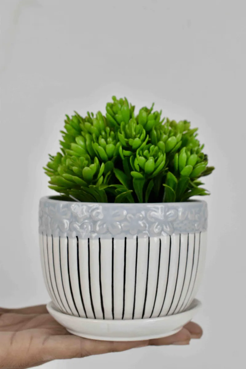 Classic Ceramic Planter — 6.5" Dia × 7" Height — Primary View