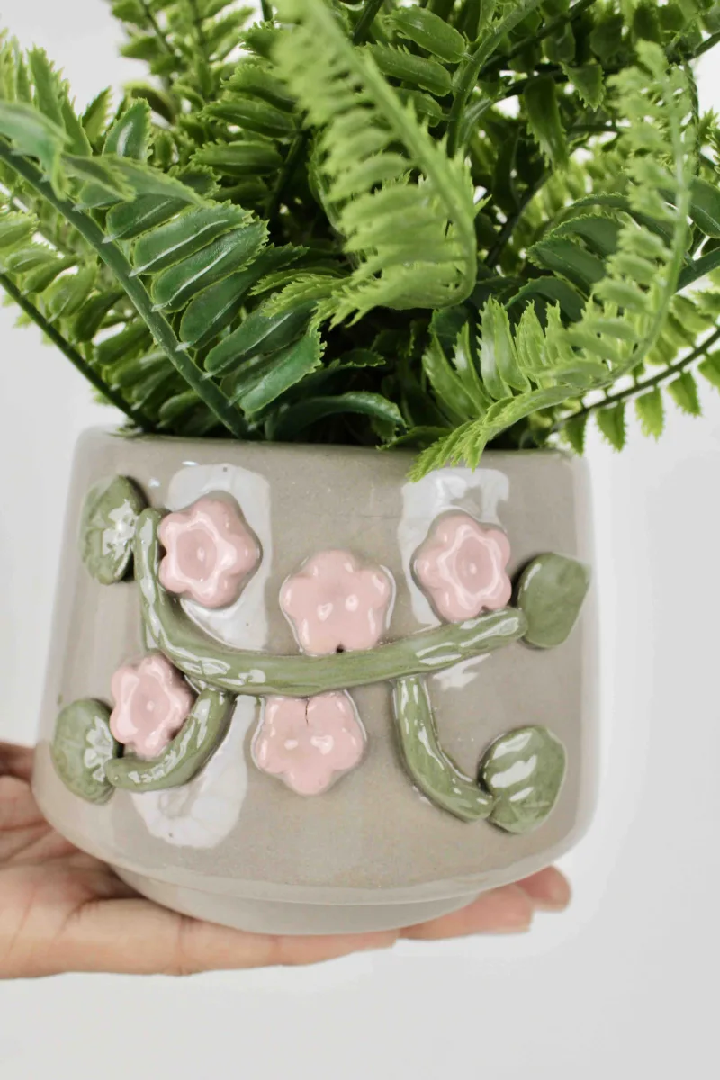Classic Ceramic Planter — 12" Dia × 3" Height — Primary View