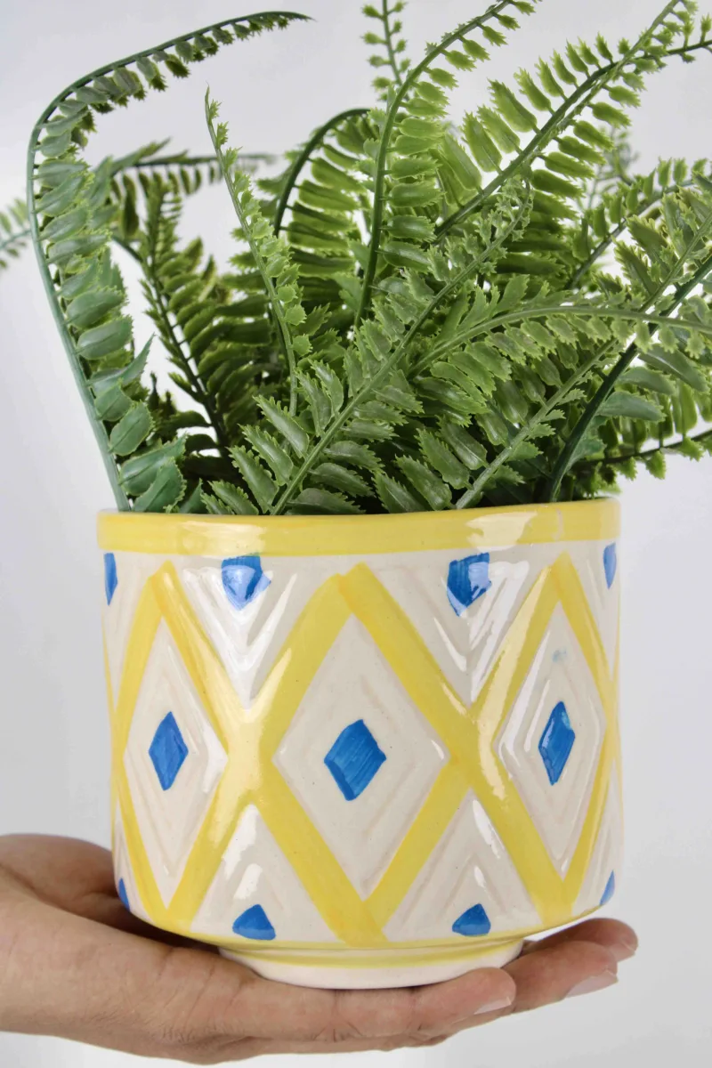 Classic Ceramic Planter — 5" Dia × 4.5" Height — Primary View