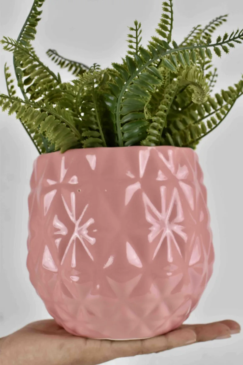 Classic Ceramic Planter — 4" Dia × 3" Height — Primary View