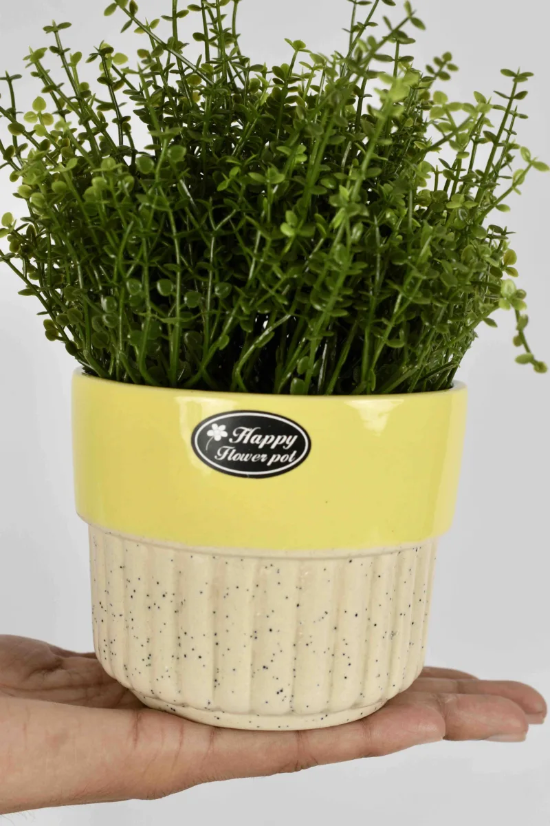 Classic Ceramic Planter — 4" Dia × 4" Height — Primary View